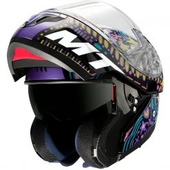 MT Helmets Casque De Moto Modulaire Approuvé P / J Mt Casque ATOM AXA A1 Glossy Black