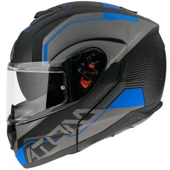 MT Helmets Soldes Magasin -MT HELMETS Soldes casque de moto modulaire approuve p j mt casque atom quark a7 matt black blue 102711