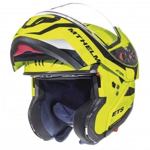 MT Helmets Casque De Moto Modulaire Approuvé P / J Mt Casque ATOM Sv Divergence F1 Fluo Yellow -MT HELMETS Soldes casque de moto modulaire approuve p j mt casque atom sv divergence f1 fluo yellow 135791