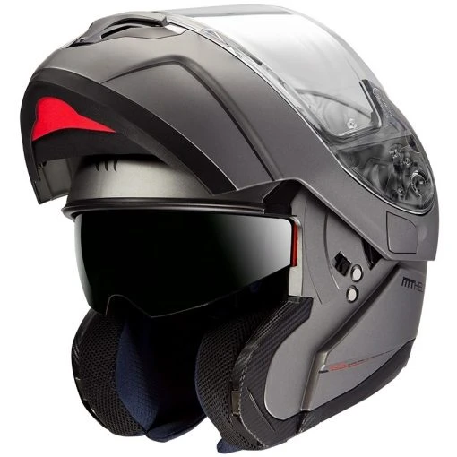 MT Helmets Casque De Moto Modulaire Approuvé P / J Mt Casque ATOM SV Solid Matt Grey -MT HELMETS Soldes casque de moto modulaire approuve p j mt casque atom sv solid matt grey 104877