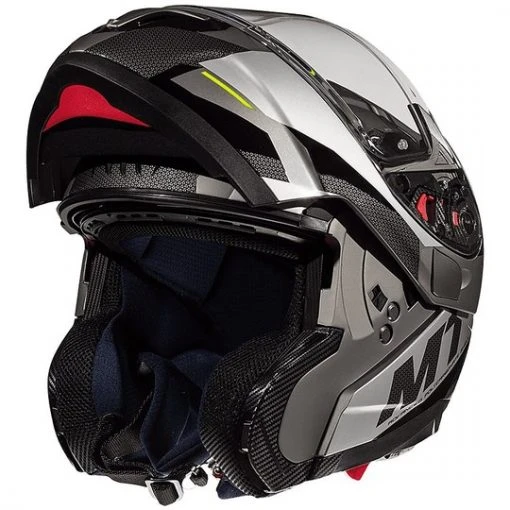 MT Helmets Casque De Moto Modulaire Double Visière MT Casque ATOM SV TRANSCEND E2 Glossy Black Matt Grey -MT HELMETS Soldes casque de moto modulaire double visiere mt casque atom sv transcend e2 glossy black matt grey 70965
