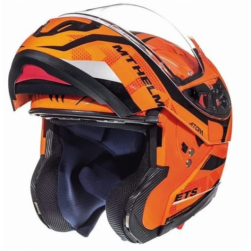 MT Helmets Casque De Moto Modulaire MT Casques ATOM Sv Divergence G1 Orange Fluo -MT HELMETS Soldes casque de moto modulaire mt casques atom sv divergence g1 orange fluo 56160