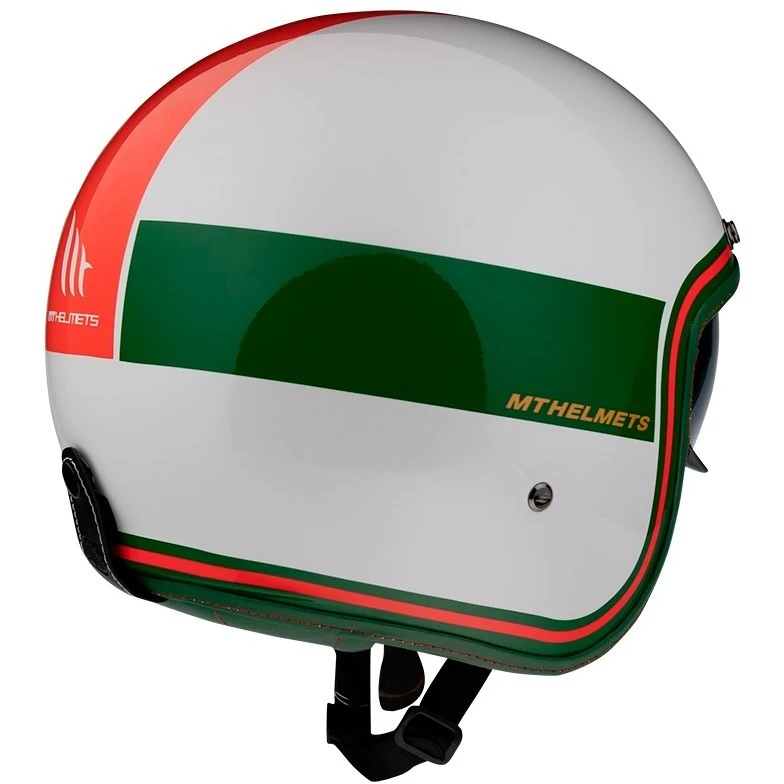 Casque Moto Jet Custom MT Helmets Le Mans 2 SV TANT D5 Glossy White Red 4 Casque Moto Jet Custom MT Helmets Le Mans 2 SV TANT D5 Glossy White Red – Image 2