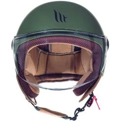 MT Helmets Casque Moto Jet MT Casques STREET A6 Solid Matt Green -MT HELMETS Soldes casque moto jet mt casques street a6 solid matt green 55870