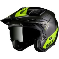 MT Helmets Casque De Moto DISTRICT Summit H3 Glossy Yellow Fluo